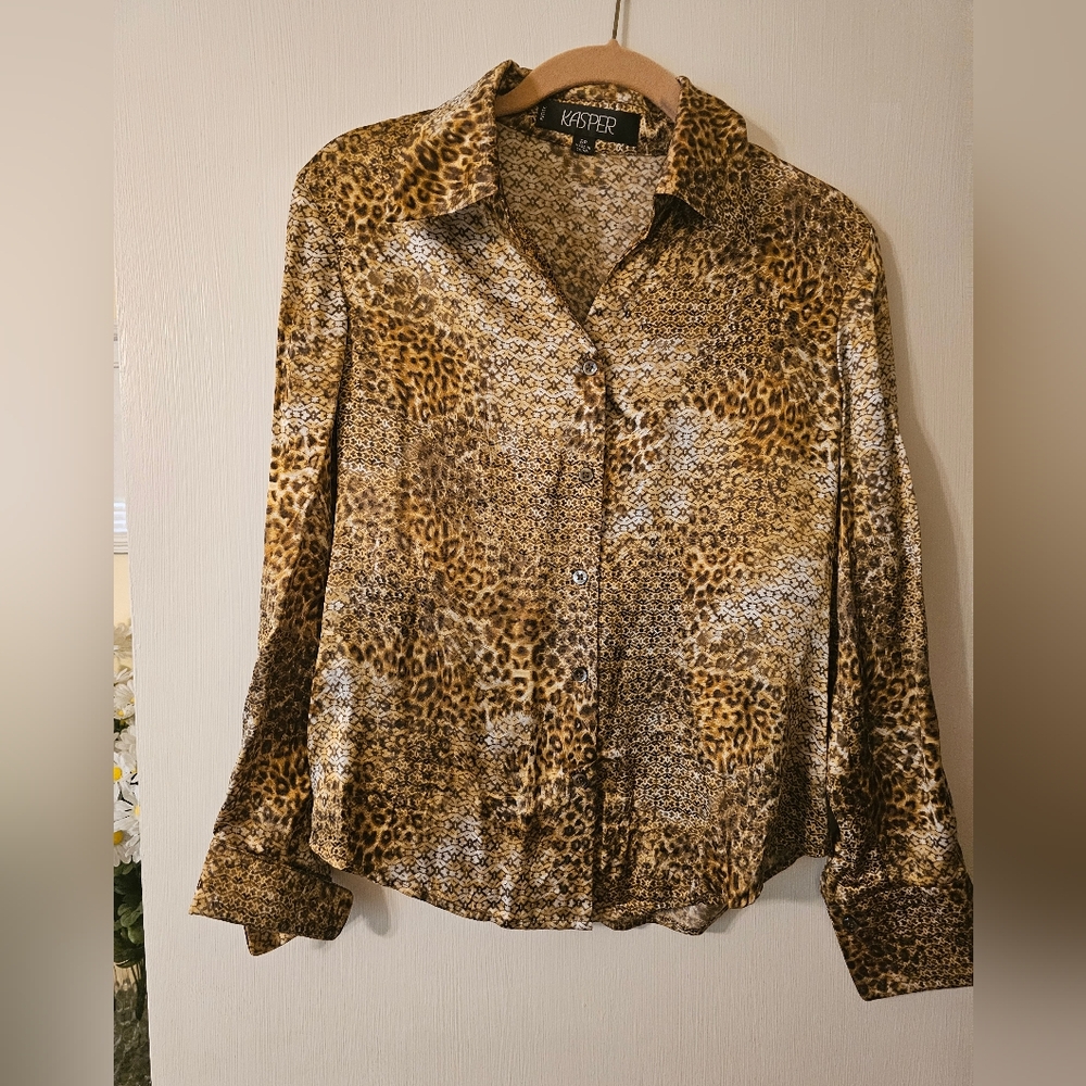 Silk Kasper Blouse - Size 6p